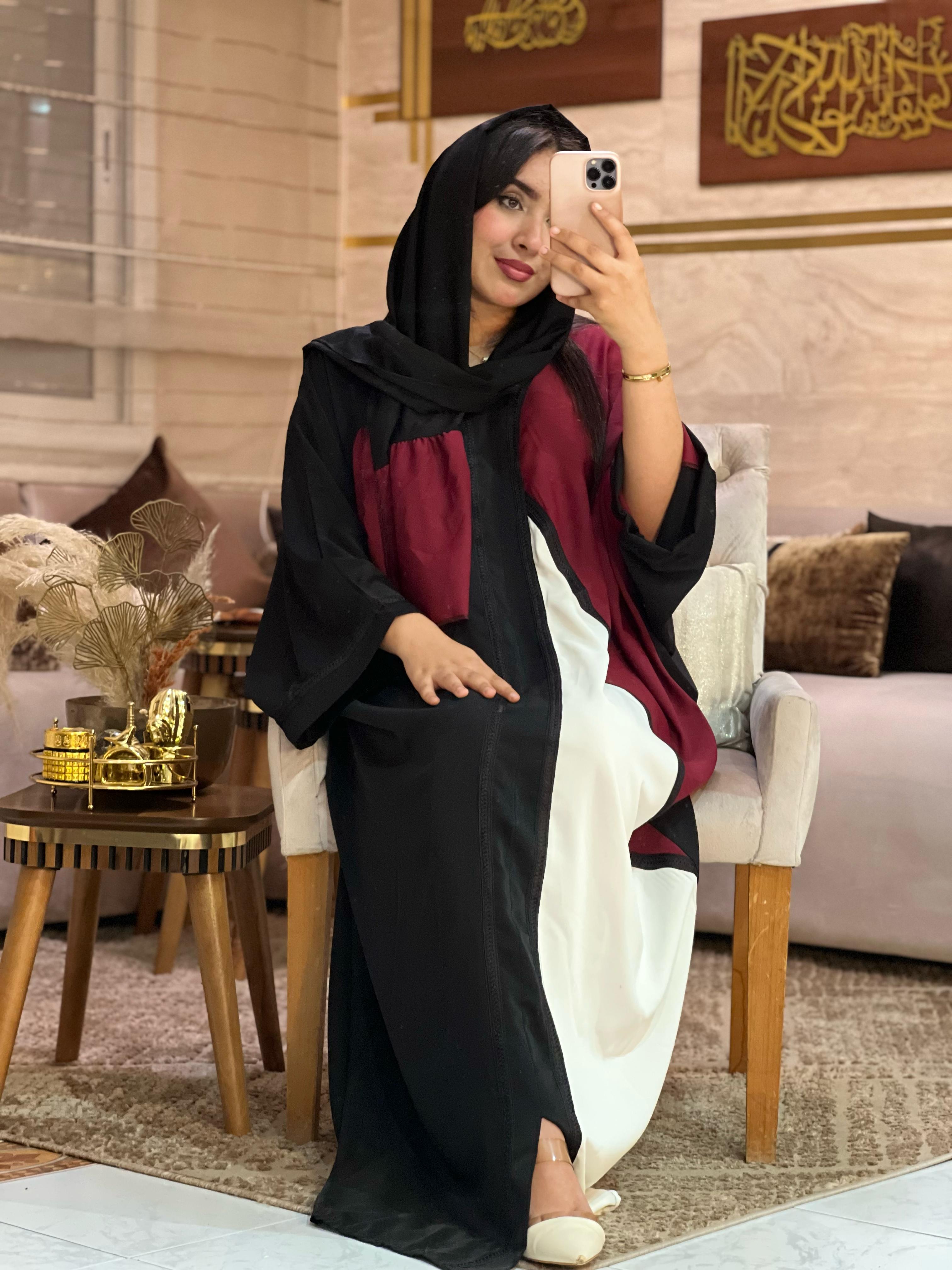 ABAYA PAPILLON avec CHALE