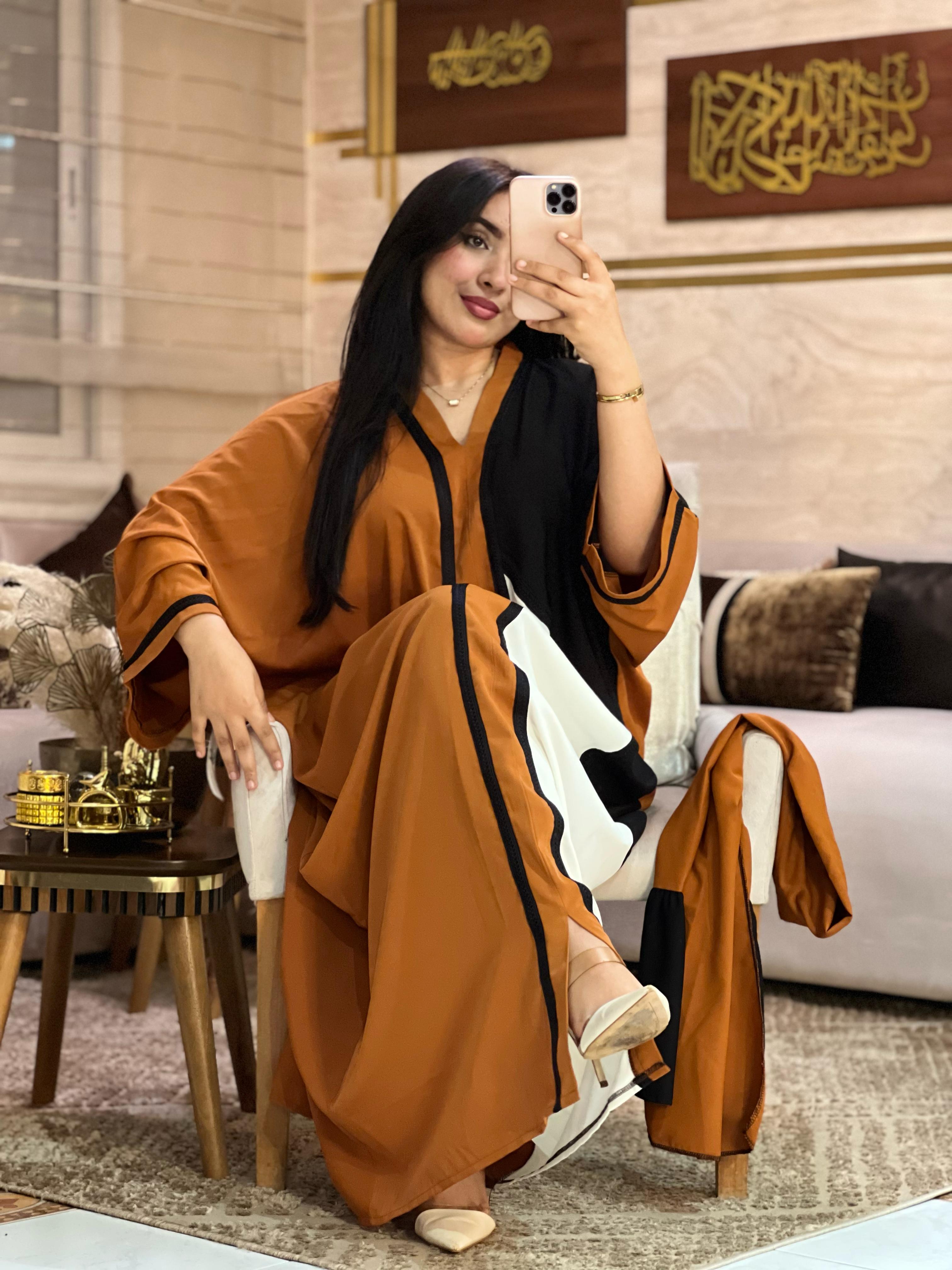 ABAYA PAPILLON avec CHALE