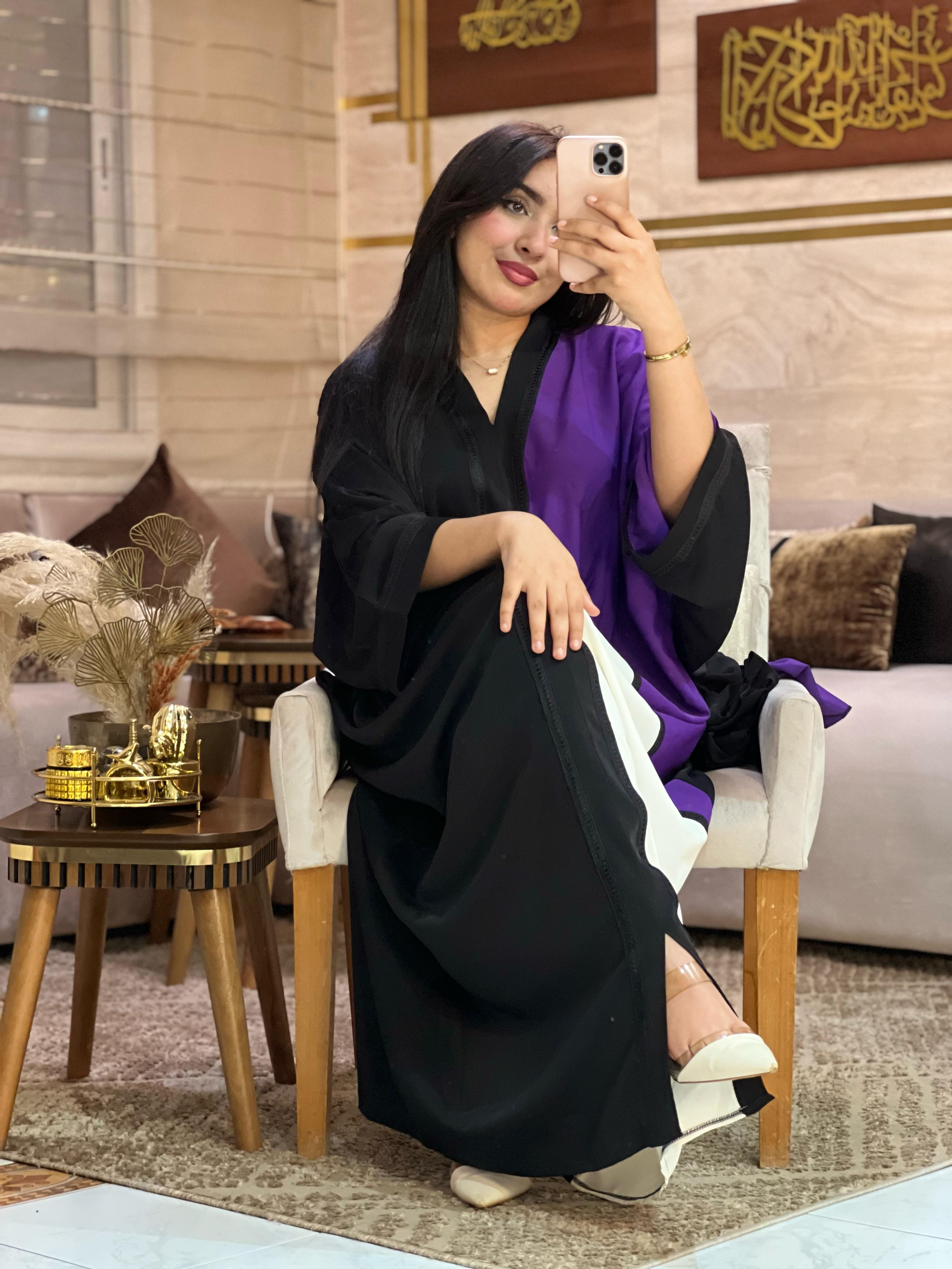 ABAYA PAPILLON avec CHALE