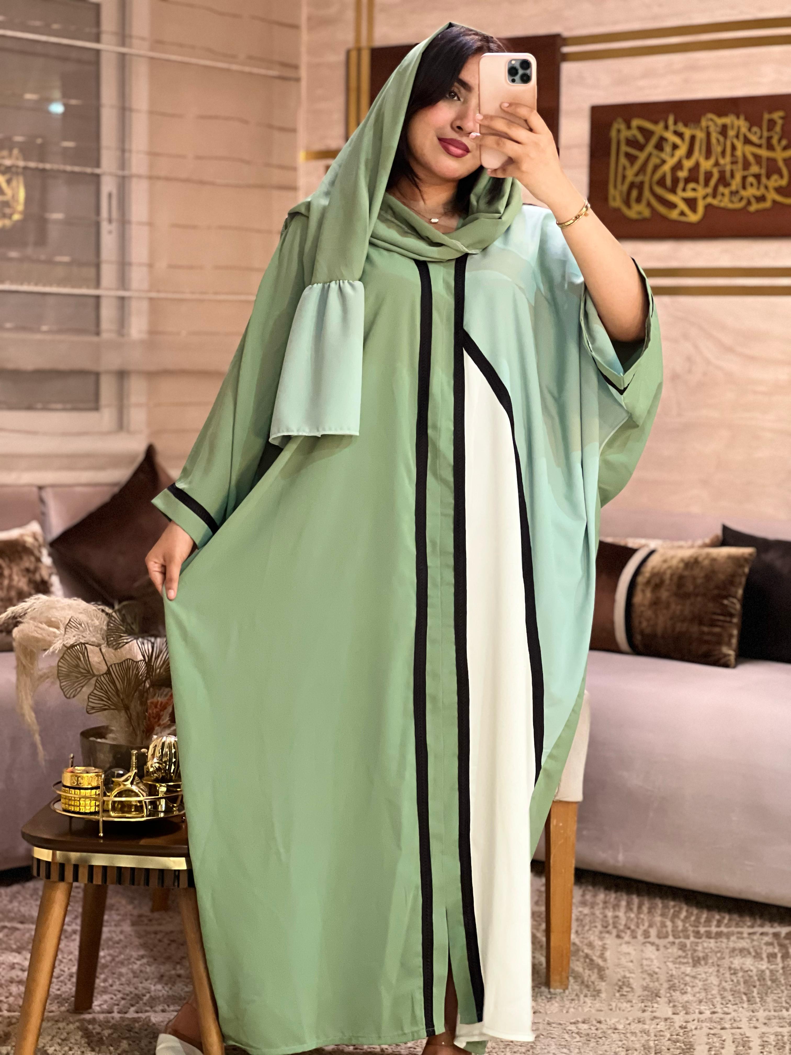 ABAYA PAPILLON avec CHALE