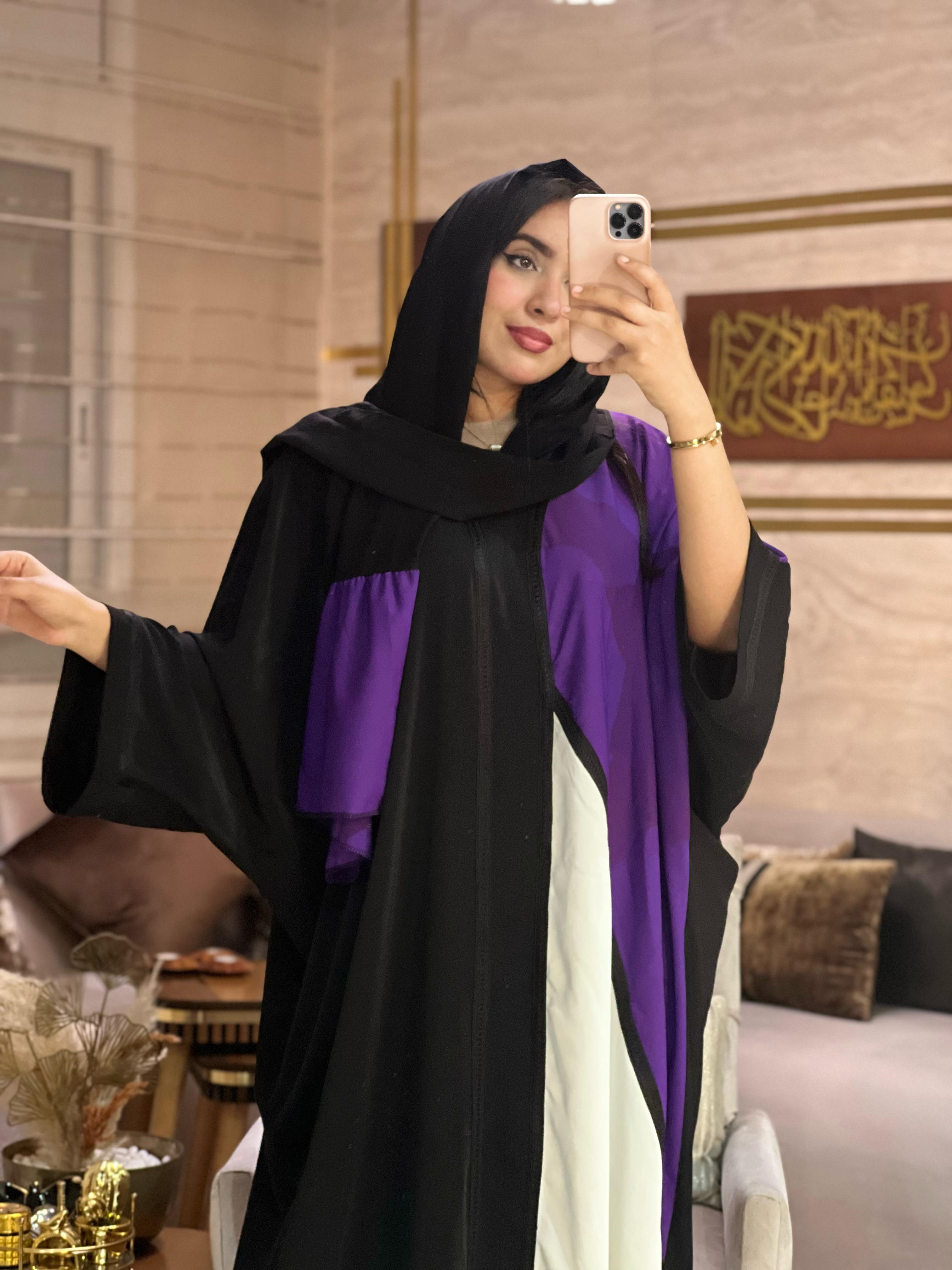 ABAYA PAPILLON avec CHALE